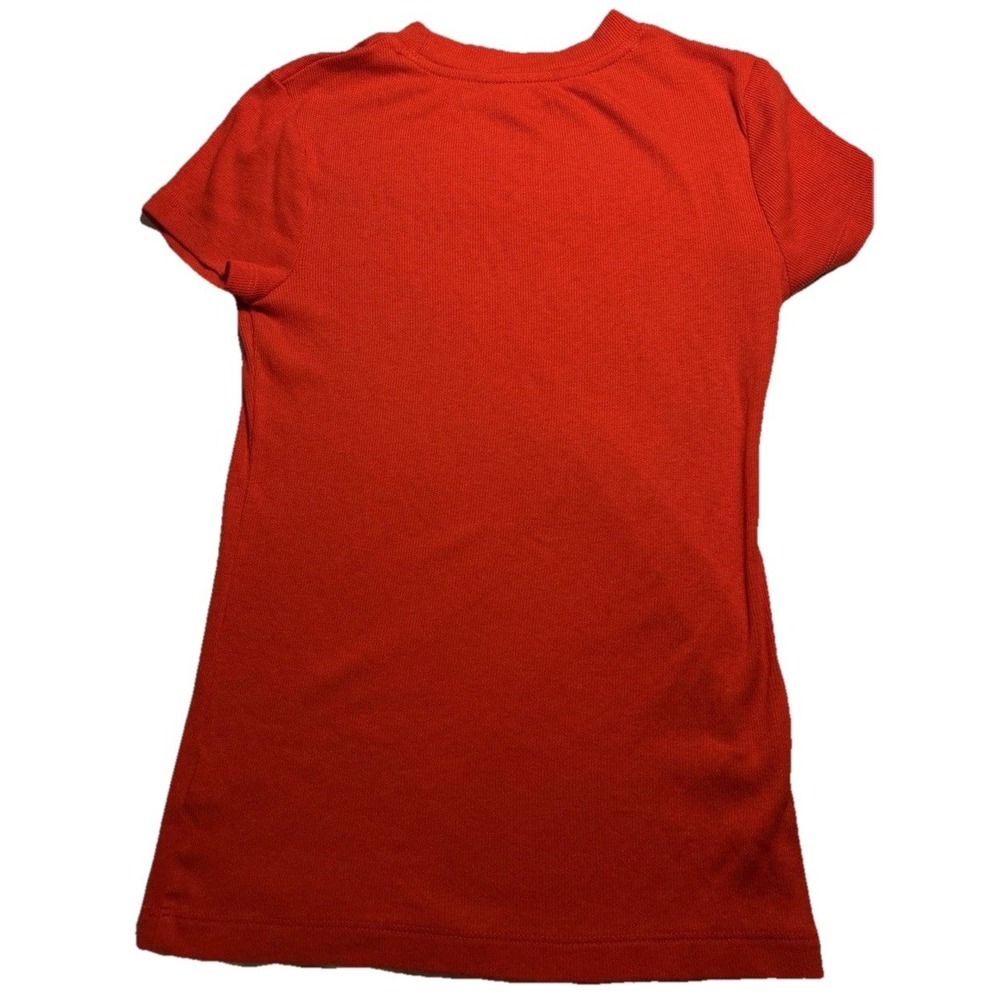 A New Day Women's Red Short Sleeve T-Shirt Top Size XS Casual Basic (161)
